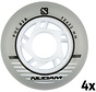 Set of 4 Wheels For Inline Skates 72 x 22 mm 82A