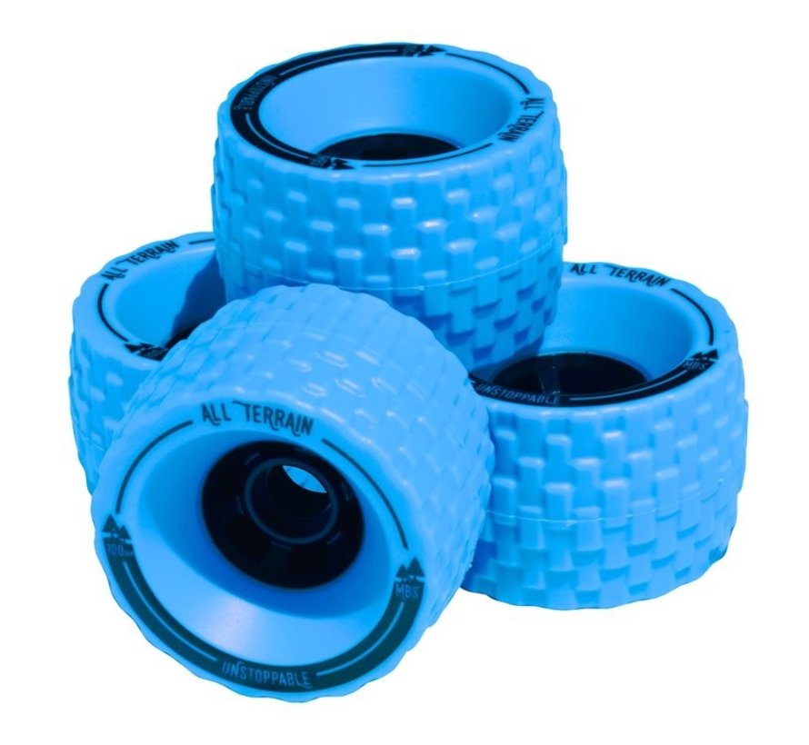 MBS all terrain wheels 100mm blauw