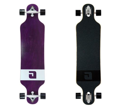 Atom Atom Drop Through Longboard - 40" Violet (Placage)