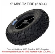 MBS Pneu MBS T2 9" - noir