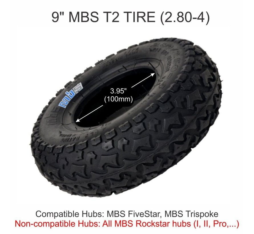 MBS T2 tire 9" - black