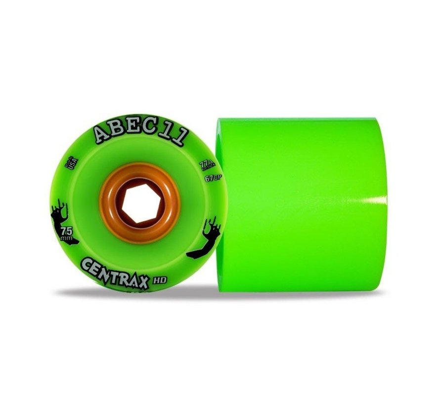 Ruote ABEC 11 Centrax HD 75mm 74A Verde