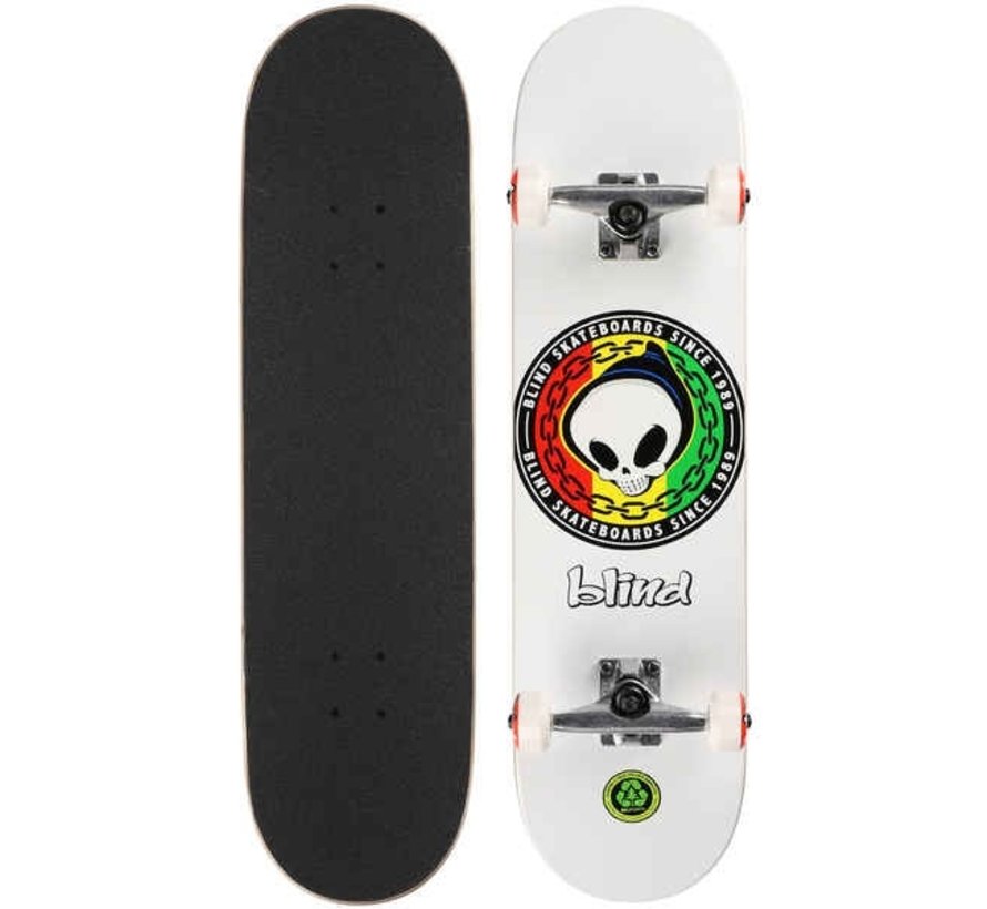 Blind Rasta Reaper - tablero completo blanco 8.125"