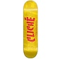 Cliche skateboard deck- banco yellow  8.25