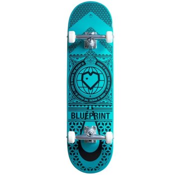 Blue Print Blueprint Home Heart - Black/Teal 8.25