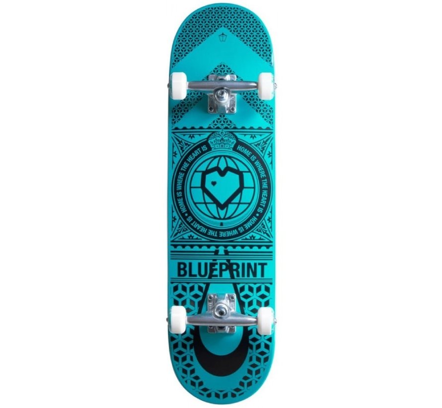 Blueprint Home Heart - Black/Teal 8.25