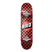 Rad Rad Dude Crew Checkers 7.5 Monopatín Negro/Rojo