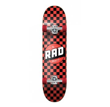 Rad Rad Dude Crew Checkers 7.5 Black/Red Skateboard