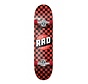 Rad Dude Crew Checkers 7.5 Black/Red Skateboard