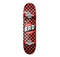 Rad Dude Crew Checkers 7.5 Monopatín Negro/Rojo