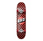 Skateboard Rad Dude Crew Checkers 7.5 Nero/Rosso