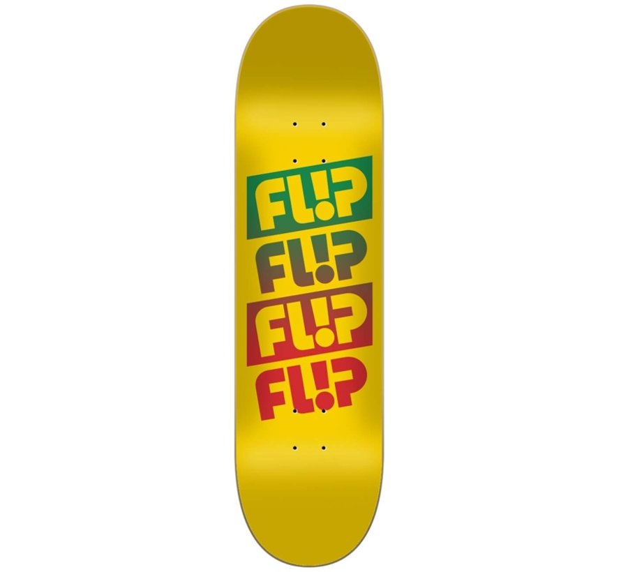 Flip Quatro jaune délavé - Skateboard Deck 8.0