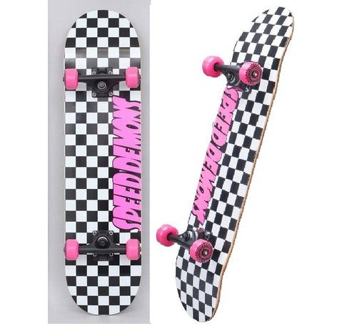 Speed demons Planche à  roulettes Speed demons - Checkers Pink 7.75
