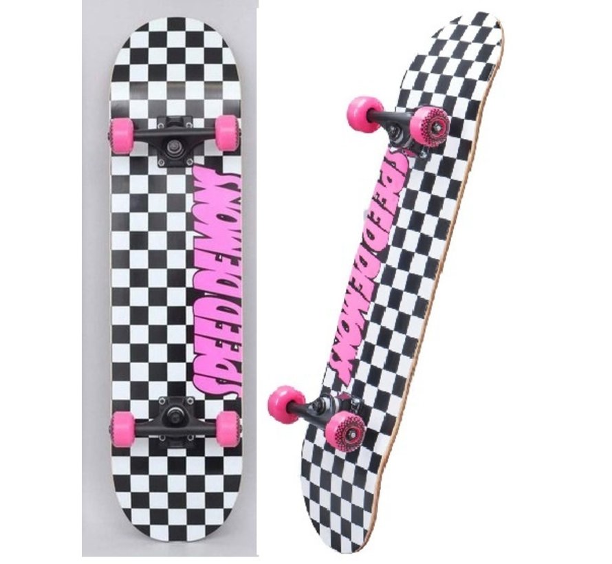 Planche à  roulettes Speed demons - Checkers Pink 7.75