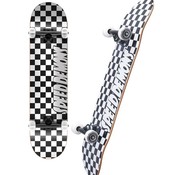 Speed demons Demoni della velocità - Skateboard Checkers White black 8.0