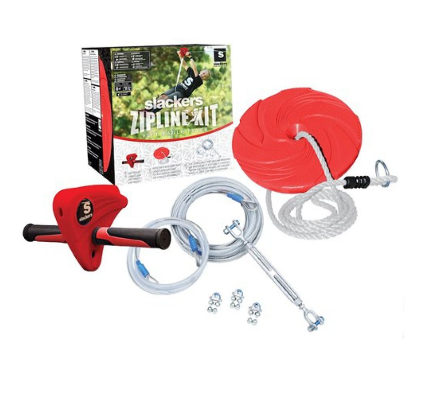 Slackers Zipline Set Zipline 30m Eagle with stainless steel cable