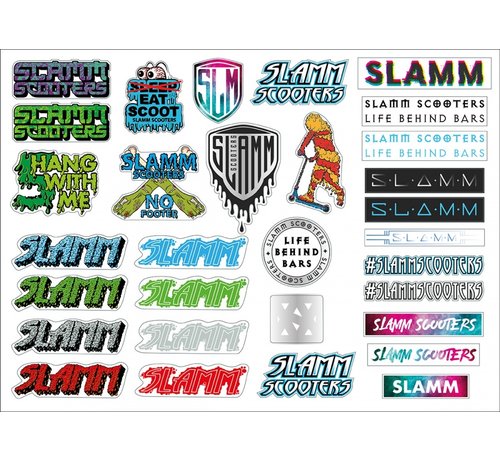 Slamm Scooters Ensemble d'autocollants Slamm