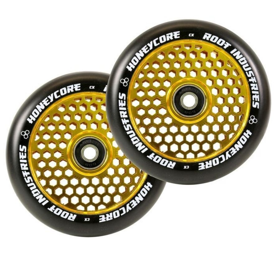 Root Honeycore Stunt Scooter Wheels 2pc. -Gold