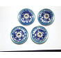 paire de roues 3 pièces transparentes Roni bleu 72mm
