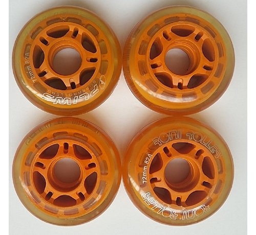 Recommand Laufradsatz 4 Stück transparent Roni orange 72mm