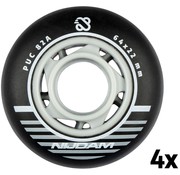 Nijdam Set 4 Wheels For Inline Skates 64 x 22 mm Black (Set)