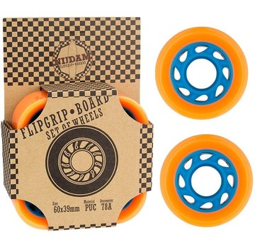 Nijdam Nijdam- Flip grip board wielen. Oranje/blauw