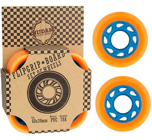 Nijdam  Nijdam- Flip grip board wheels. Orange/blue