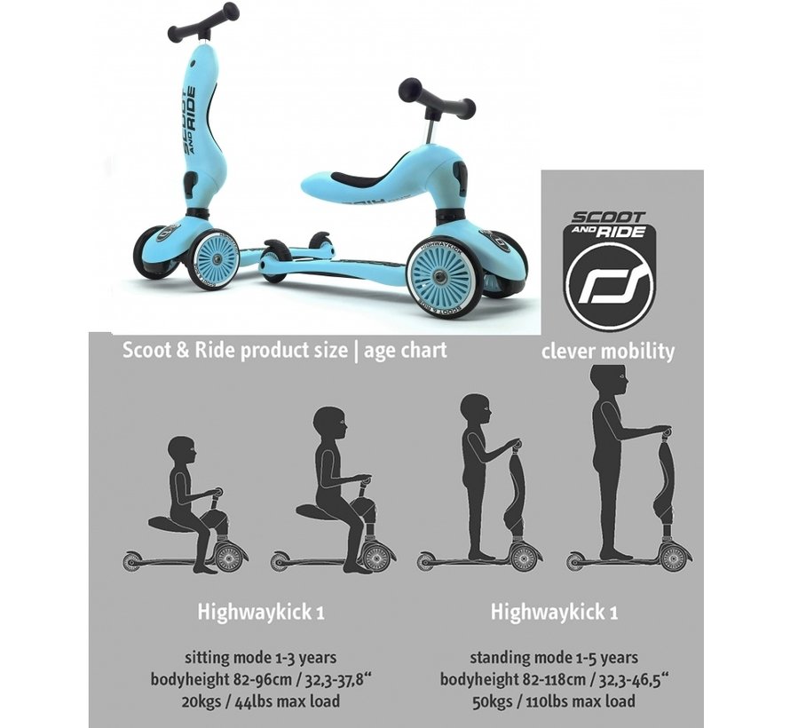 Scoot & Ride Highwaykick 1 Blaubeere