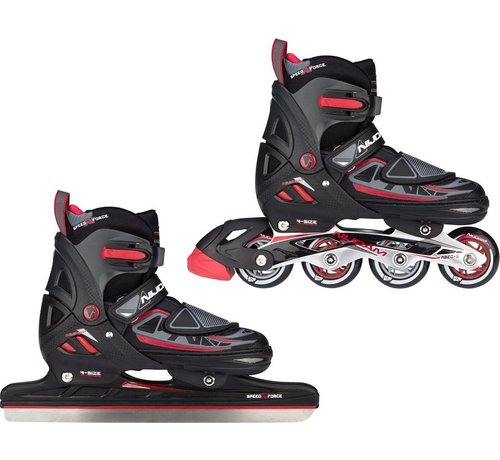 Nijdam  Nijdam N-force Skate e Norwegian Skate Combo junior Nero/Rosso