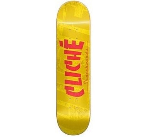 Cliche Klischee Skateboard Deck - Banco Gelb