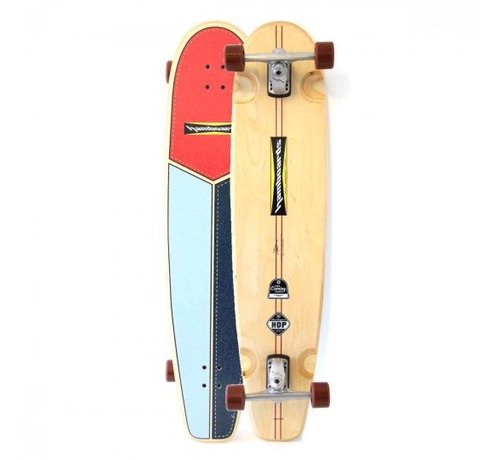 Hamboards Hamboard - HUNTINGTON HOP CARVING 45" Red/light blue/navy