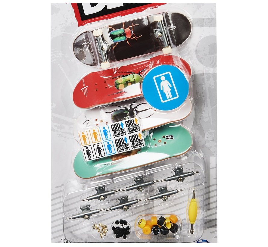 Tech Deck pack 4 fingerboards Girl