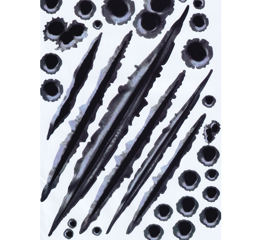 Zestaw naklejek Dziura po kuli / Dziura po kuli 2