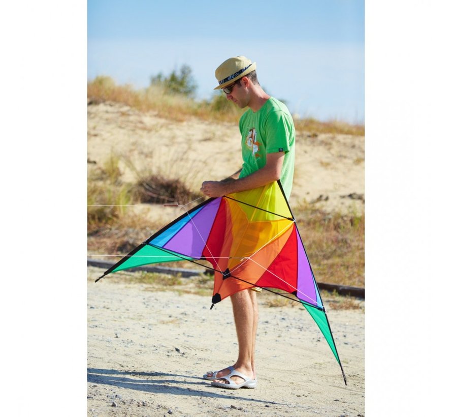 HQ Ecoline Trigger Rainbow Delta Kite