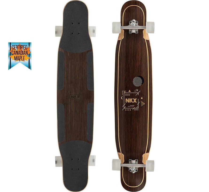 NKX Geometric Dancer longboard Padauk-Gold