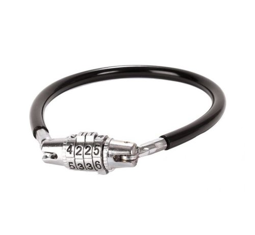 Kikkerland  Candado de combinación para patinete acrobático 40,6 cm negro