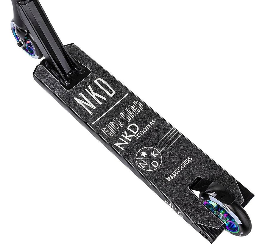NKD Rally V4 stuntstep  Black-Rainbow 83cm