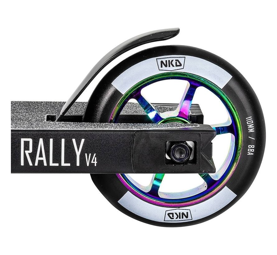 Monopattino acrobatico NKD Rally V4 Nero-Arcobaleno 83 cm