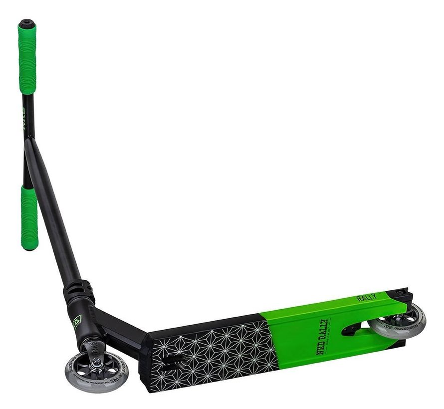 NKD Rally V4 stunt scooter Black-Lime-Green