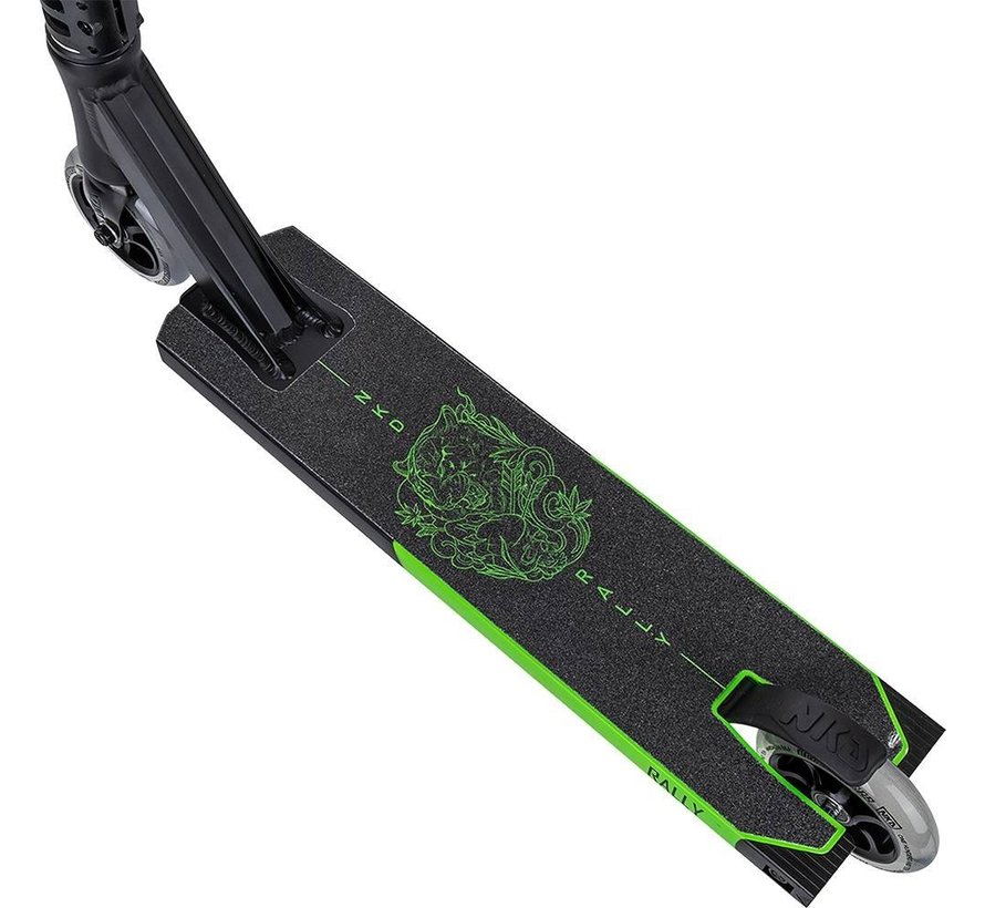 NKD Rally V4 stunt scooter Black-Lime-Green