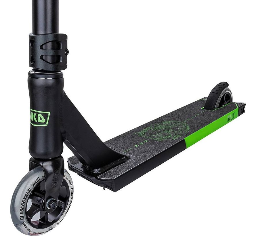 NKD Rally V4 Stunt Scooter Schwarz-Lime-Grün