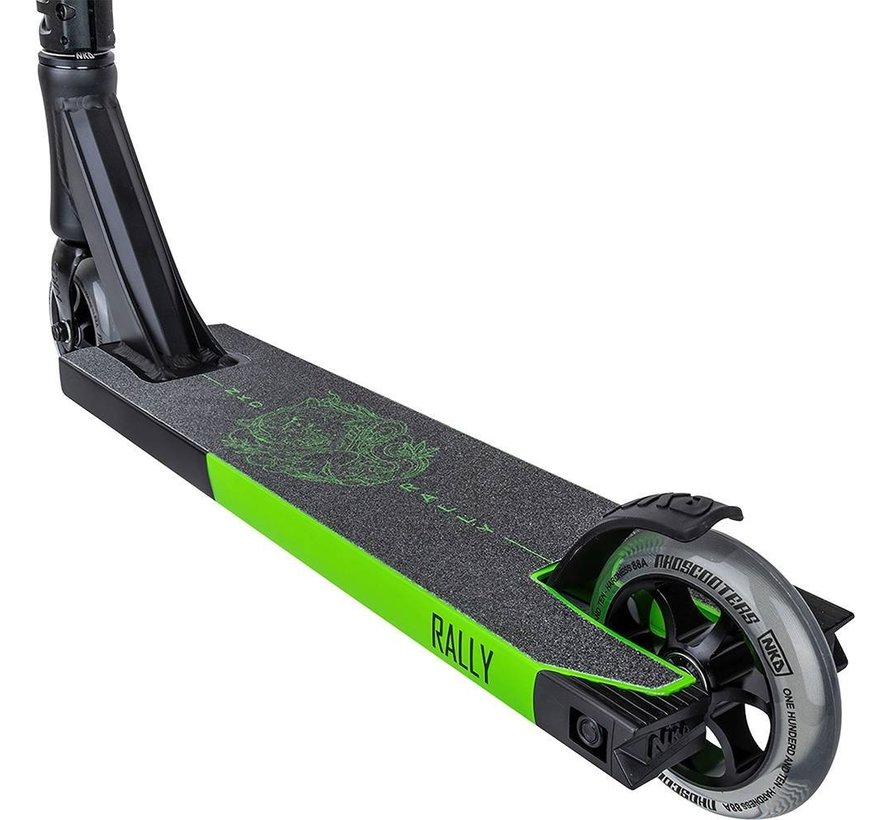 NKD Rally V4 Stunt Scooter Schwarz-Lime-Grün