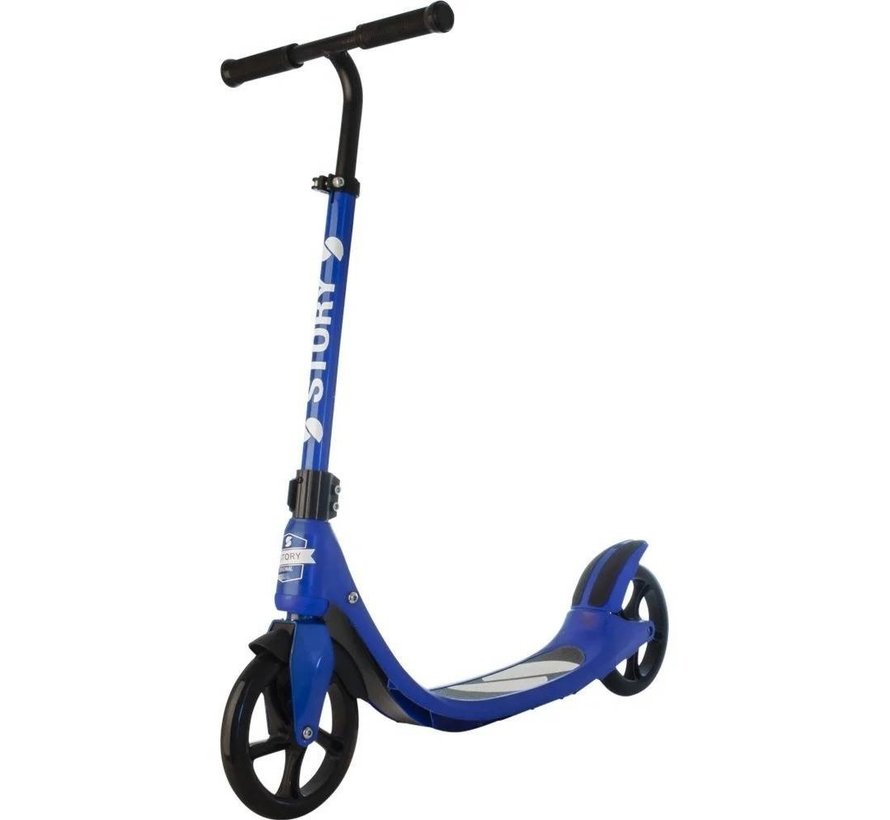Story City Ride Step azul, un elegante scooter para transporte en la ciudad