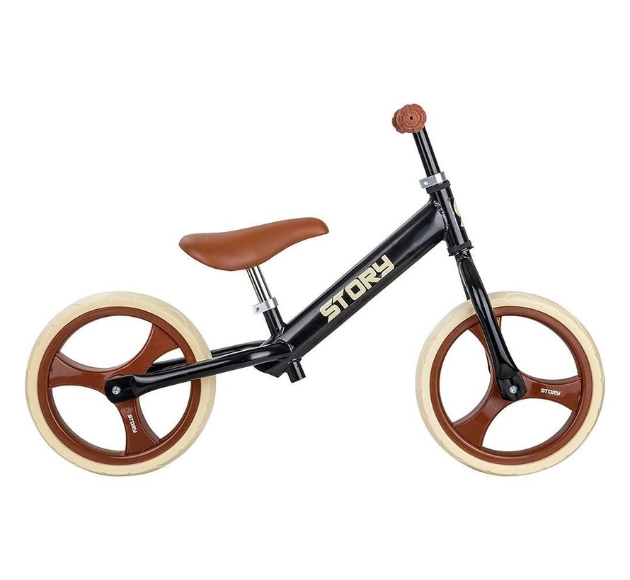 Story 70's Baby Racer Zwart, mooie stijlvolle loopfiets