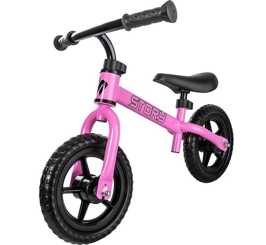 Story Run Racer height-adjustable balance bike Pink