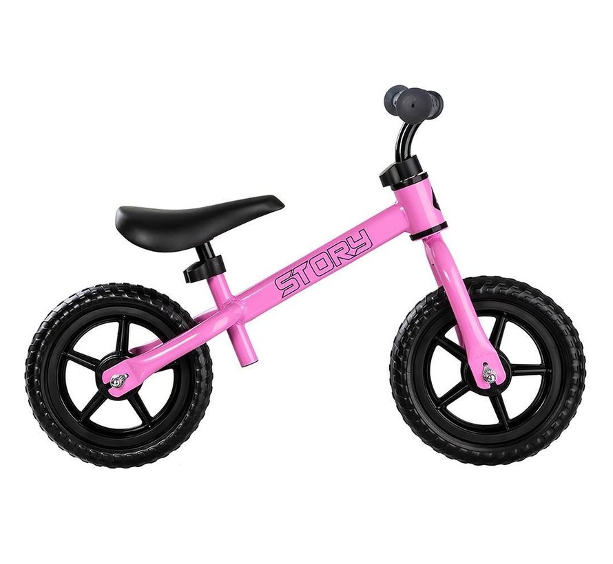 Bicicleta sin pedales Story Run Racer de altura regulable Rosa