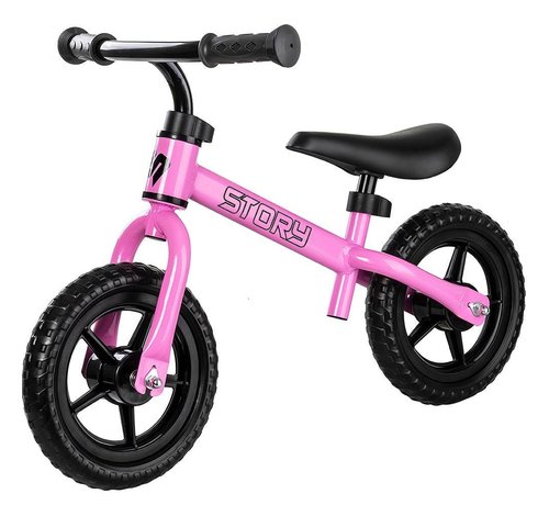 Story  Bicicleta sin pedales Story Run Racer de altura regulable Rosa