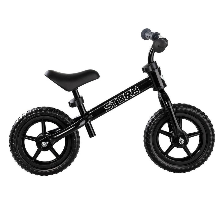 Story Run Racer height-adjustable balance bike Black