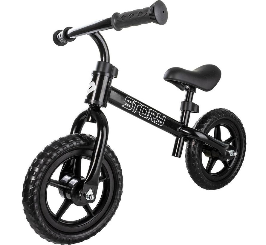 Bicicleta sin pedales Story Run Racer de altura regulable Negro