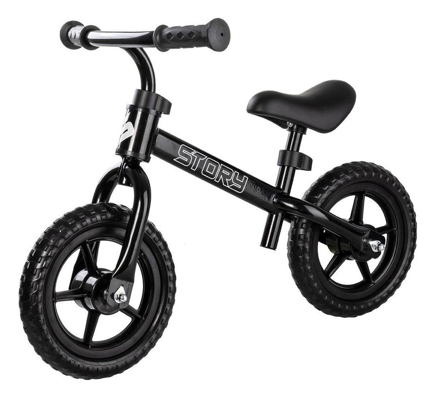 Bicicleta sin pedales Story Run Racer de altura regulable Negro